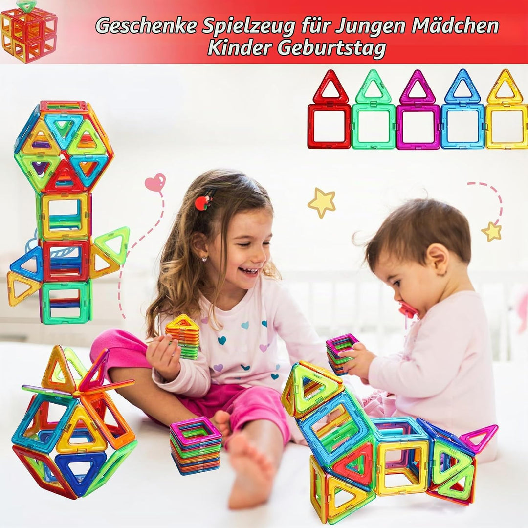 Magnetische Bausteine Spielzeug ab 3 Jahre alte Magnetspielzeug Magnete für Kinder Geschenk für Mädc