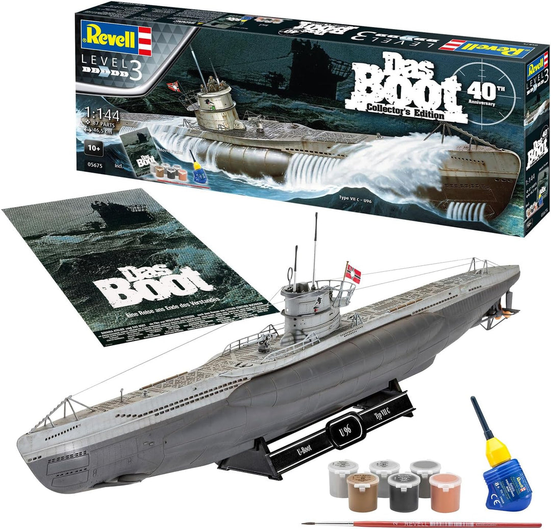 Revell Das Boot Collector's Edition - 40th Anniversary | Exquisiter U 96 Modellbausatz | Nachdruck d