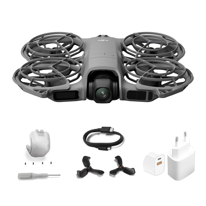 DJI Neo 2 Bundle mit Zubehör, 4K-Drohne für Einsteiger, Leicht und Faltbar, Start und Landung auf de