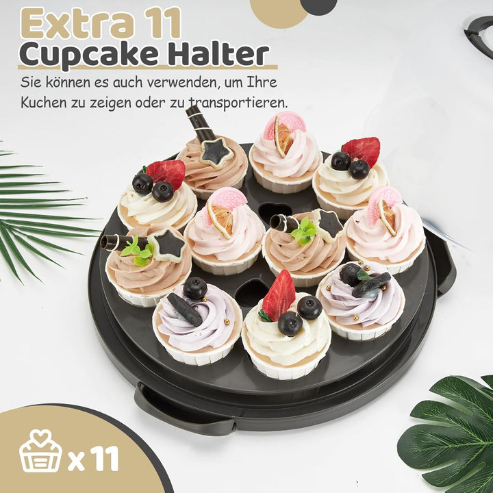 Ohuhu Kuchen Transportbox, Torten Transport Box mit Deckeln und Tragegriff, Tragbarer Tortentranspor