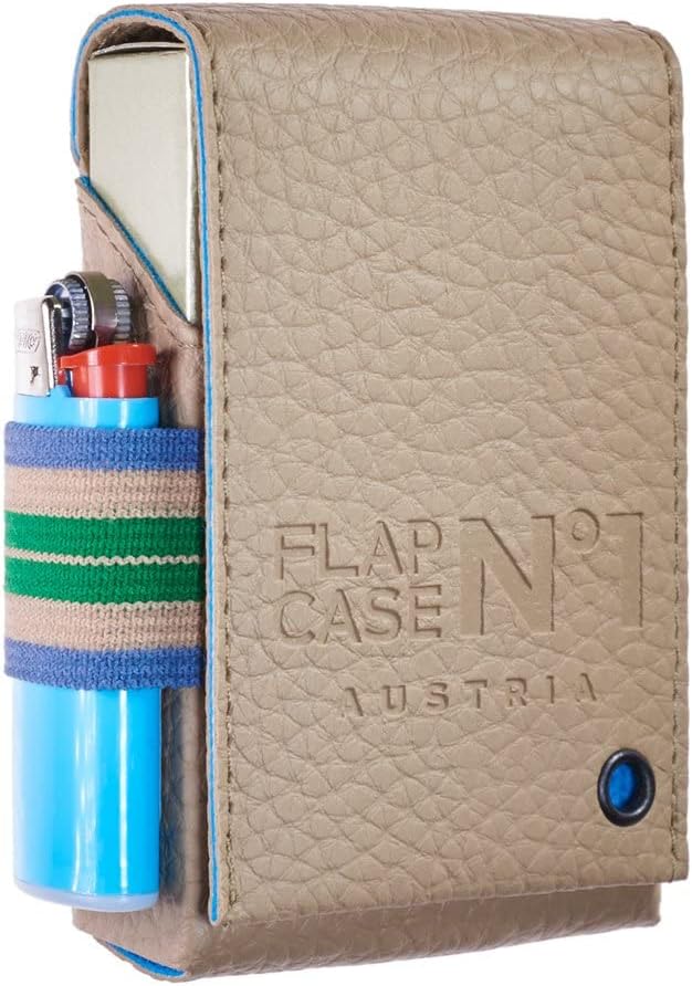 FLAPCASE N°1 • POLO • Designer Zigarettenetui, Made in Austria, Gummiband, Leder vegan Zigarettenbox
