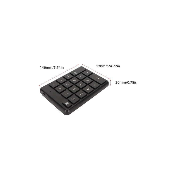 ciciglow Kabelloser Nummernblock, 19 Tasten, Bluetooth 5.1, Batteriebetrieben, Ergonomisch für Lapto