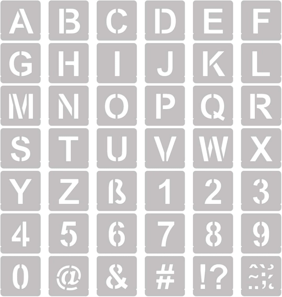 Buchstaben & Zahlen Wiederverwendbare Kunststoff Schablone // 140 mm // Modern Sans Grossbuchstaben