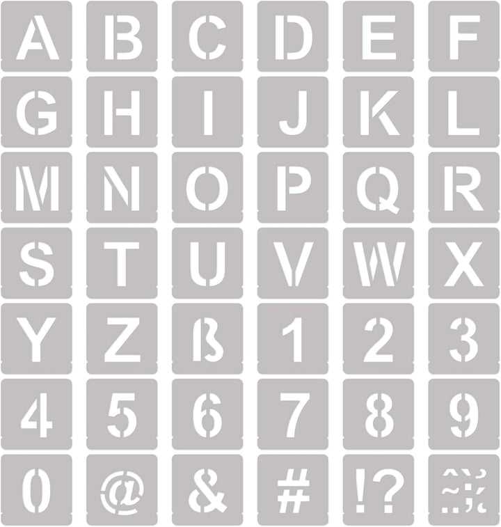 Buchstaben & Zahlen Wiederverwendbare Kunststoff Schablone // 140 mm // Modern Sans Grossbuchstaben