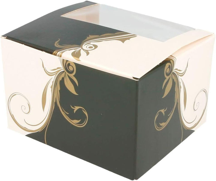 García-Pou 204.74 Konditorei Boxen mit Fenster, 275 g/m2, 11 x 13 x 8 cm, Set von 50, weiss 11 x 13