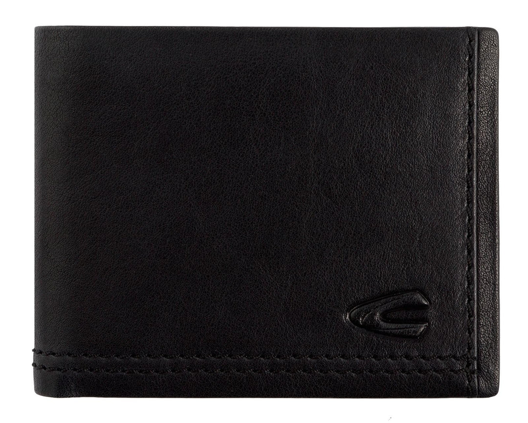 camel active bags Osaka Herren Geldbörse RFID Mittelgross Querformat Leder Schwarz 11 x 2 x 8,5 Schw