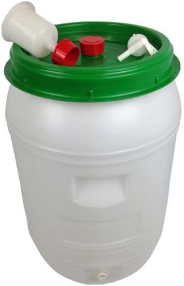 Maischefass Gärfass 60 Liter komplett mit Gärspund Auslaufhahn und Blindstopfen Gärbehälter Zubehör