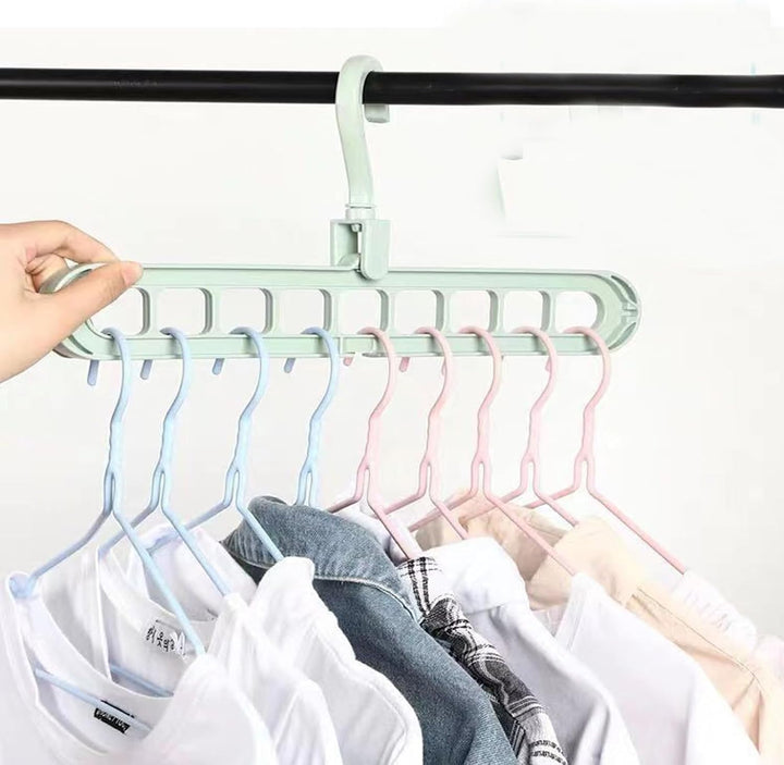 9 in 1 Kleiderbügel, Cascading Clothes Hanger, Multi Bügel Magic Hanger Organizer, für Kleiderschran