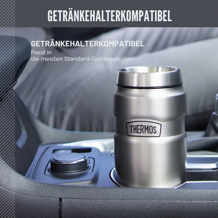 Thermos Stainless King 16 Ounce Travel Tumbler, Stainless Stee Matter Stahl, Matter Stahl