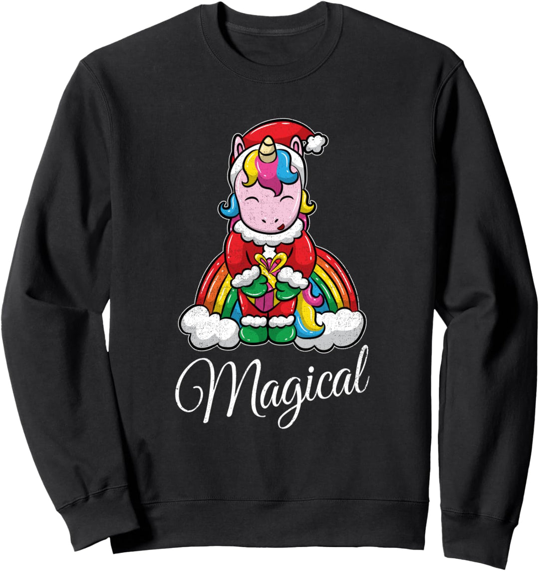 Einhorn Weihnachten / Magisches Regenbogengeschenk Niedlich Sweatshirt