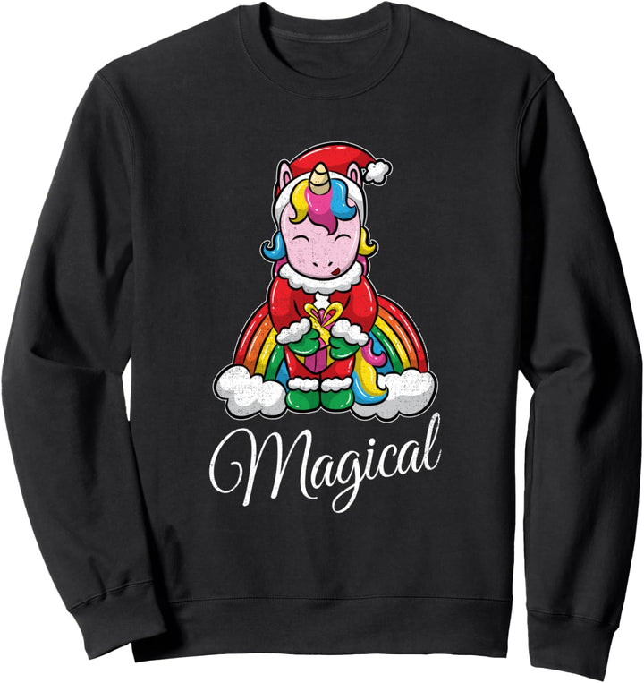 Einhorn Weihnachten / Magisches Regenbogengeschenk Niedlich Sweatshirt