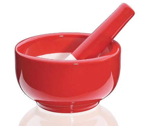 KÃ ¼ chenprofi 12 cm glänzend Mörser und Stössel, Eltern rot, Rot