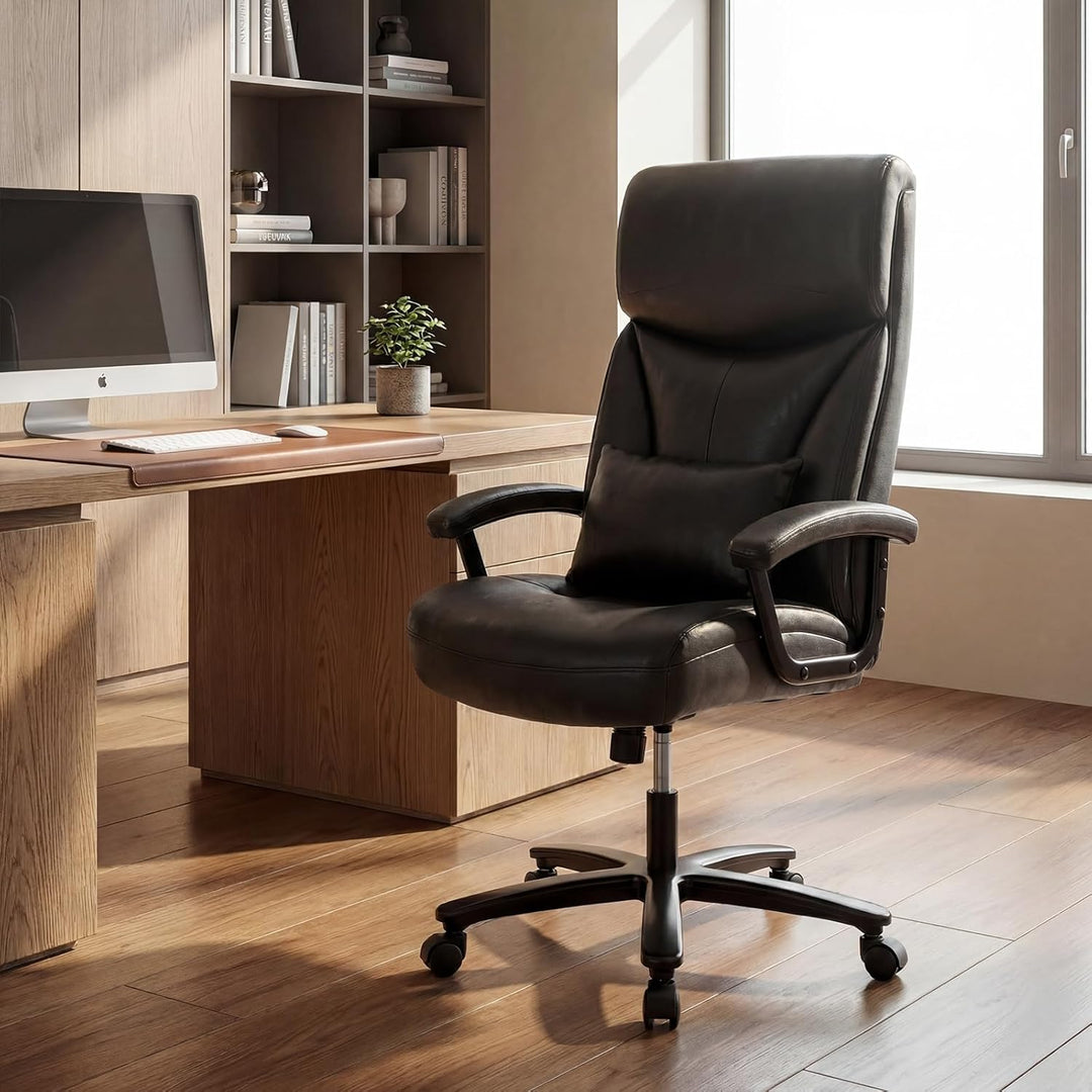 Ergonomischer Bürostuhl 200kg, Chefsessel, Schreibtischstuhl, Bequem XXL Breiter Sitzfläche, verdick