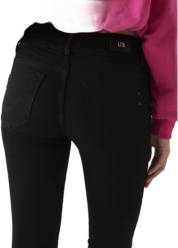 LTB Jeans Damen Jeans Molly M 24W / 30L Black To Black Wash 4796, 24W / 30L Black To Black Wash 4796