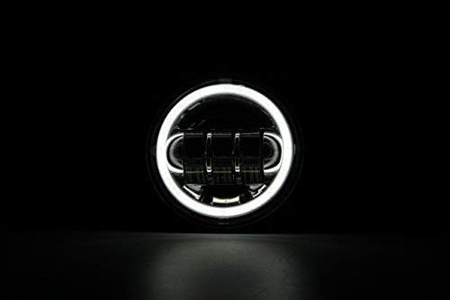 SKUNTUGUANG 1 Paar 4,5-Zoll-LED-Nebelscheinwerfer mit Angel Eyes für (Schwarz)