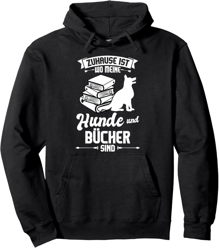 Bücher Hunde Bücherwurm Pullover Hoodie