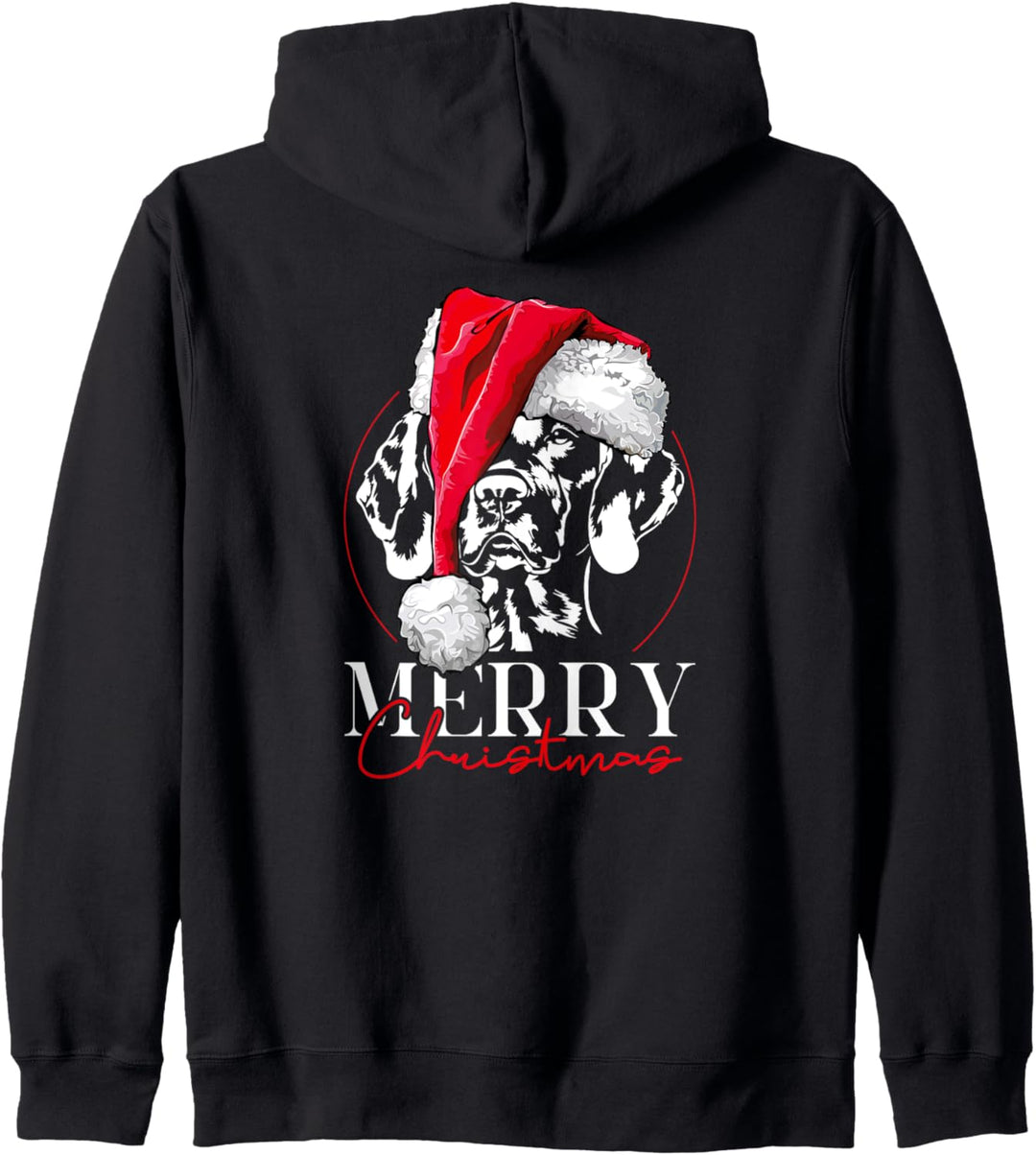 Santa Magyar Vizsla Merry Christmas Weihnachten Hund Hunde Kapuzenjacke