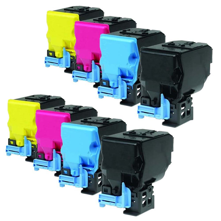 (2X, 4er Set Epson C3900 / CX-37 (K+C+M+Y))• Kompatibel Tonerkartusche für Epson Aculaser C3900 / CX
