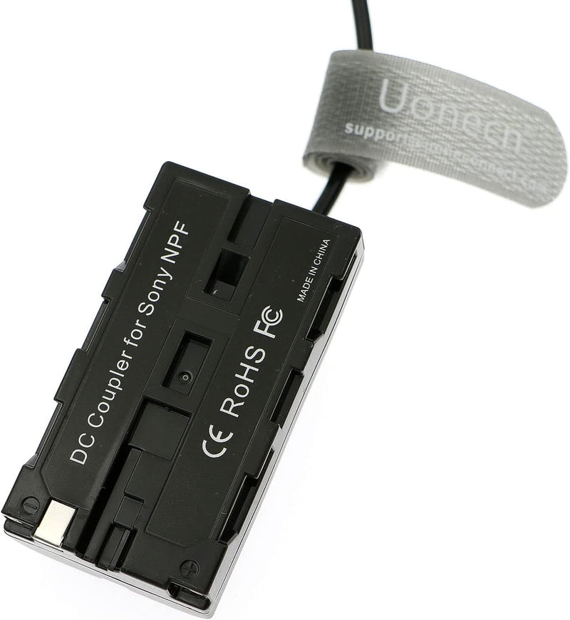 Uonecn D-Tap zu NP F550 Dummy Batterie Spulenkabel Stromkabel Adapter Kompatibel für Sony NP F550|F5