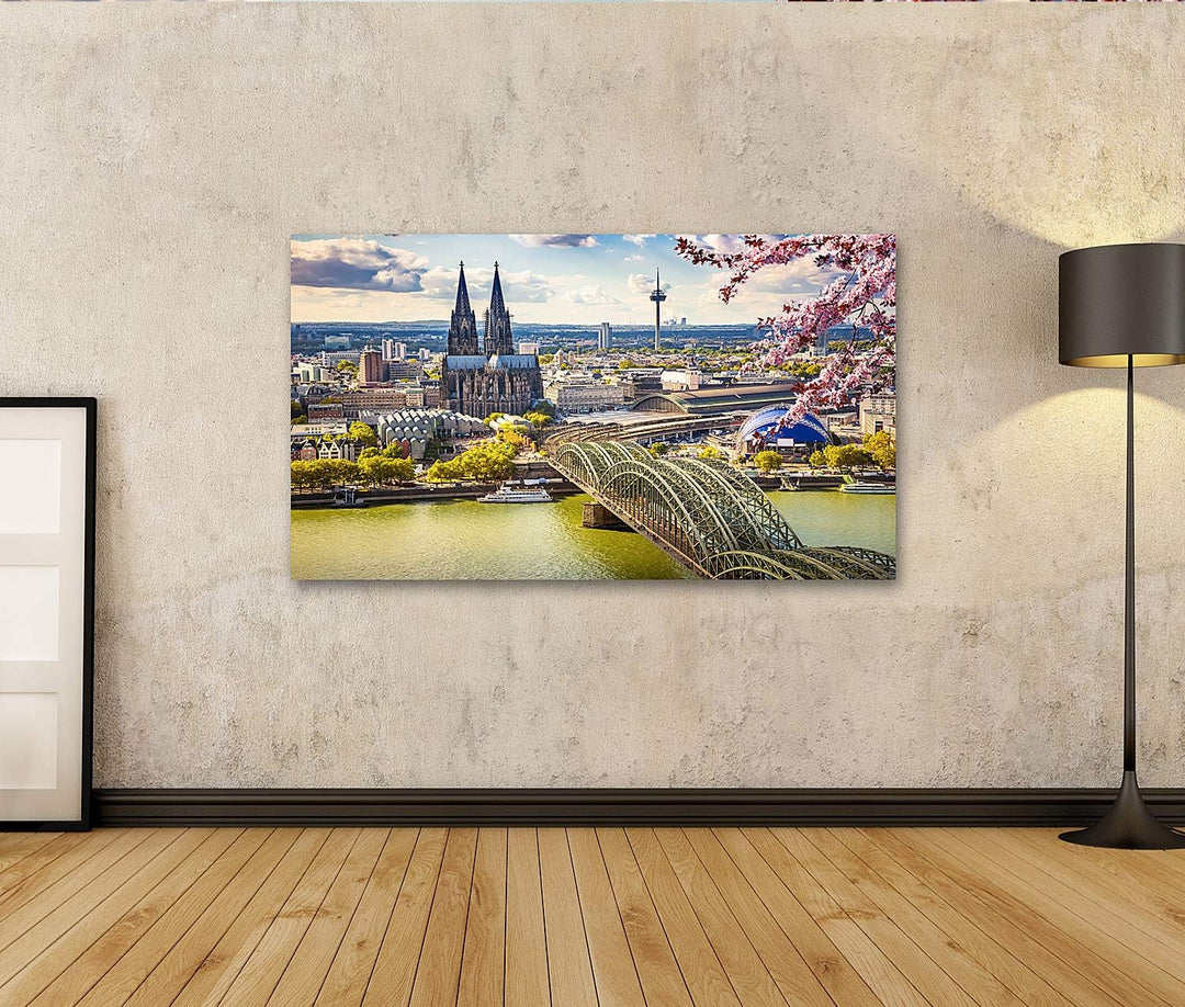 islandburner Bild auf Leinwand Luftaufnahme Von Köln Im Frühling Deutschland Bilder Wandbilder Poste