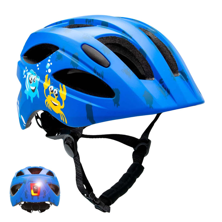 Fahrradhelm mit licht für Kinder - und Jugendliche | Grösse 54-58 I Ansprechender Kinder-Fahrradhelm