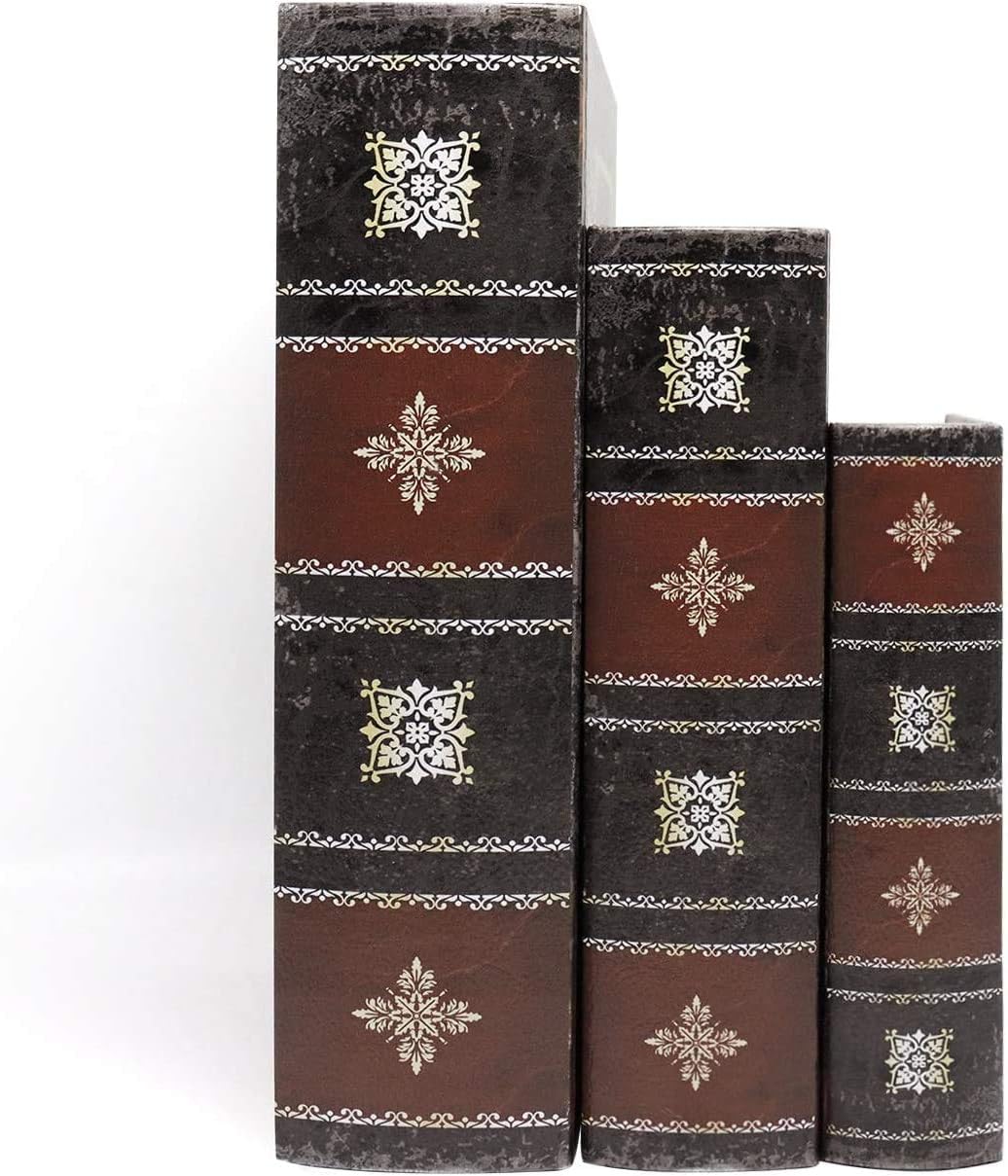 Jolitac 3er Buchattrappe Box Set, Hohles Buch mit Geheimfach, Vintage Buchversteck Getarnte Buchtres