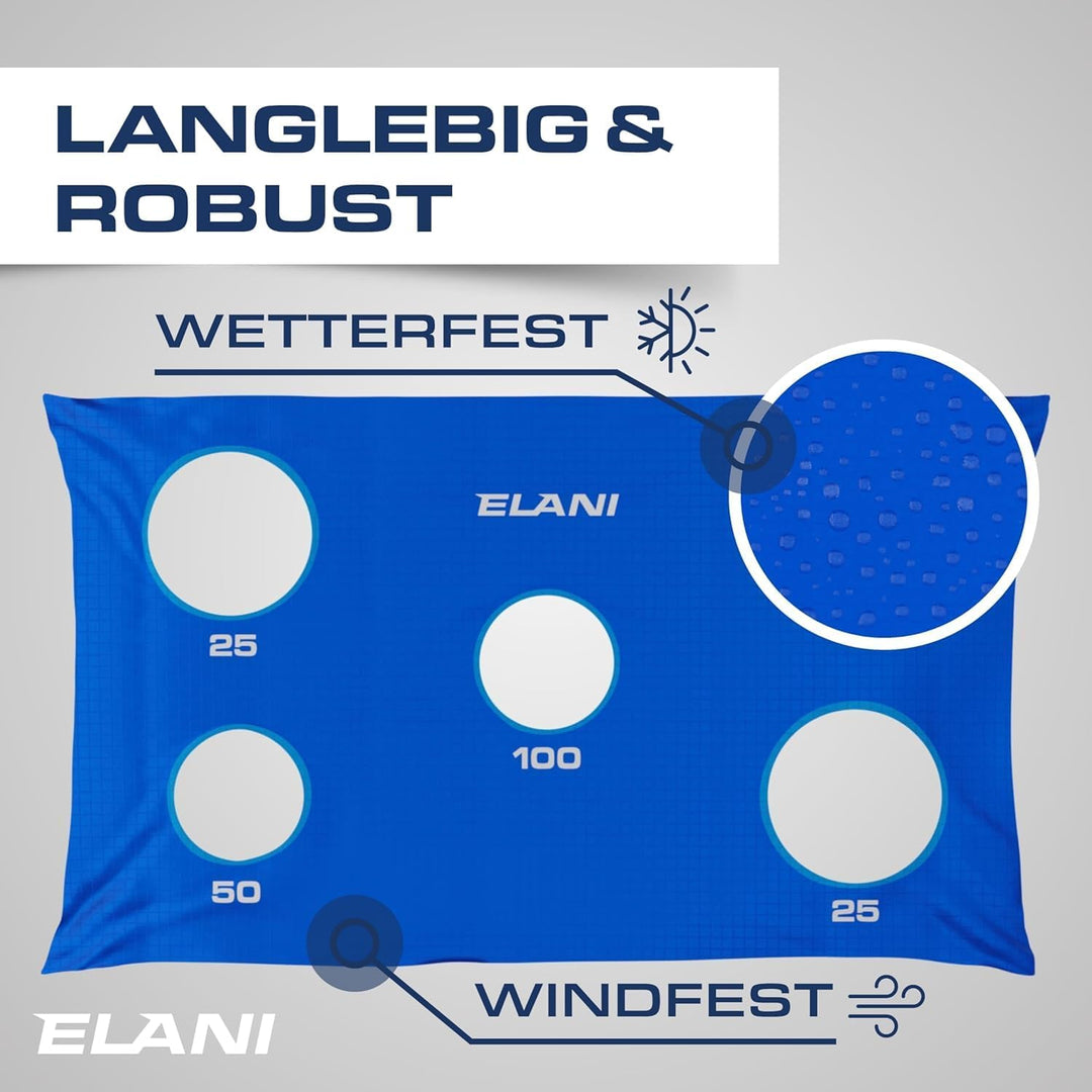 ELANI Fussballtor - wetterfest, sicher & rostfrei - 240x150cm - überall mitnehmbar & einfach aufzuba