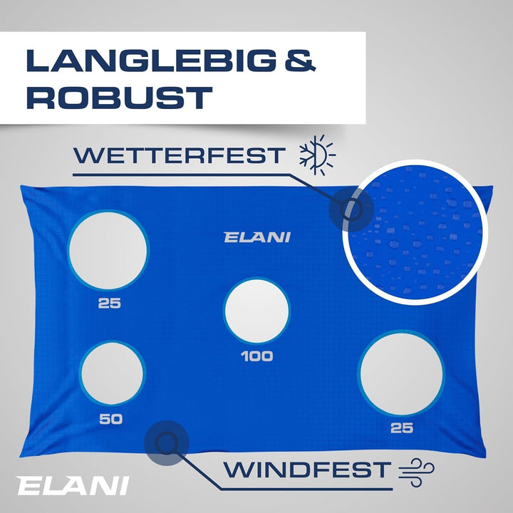 ELANI Fussballtor - wetterfest, sicher & rostfrei - 240x150cm - überall mitnehmbar & einfach aufzuba