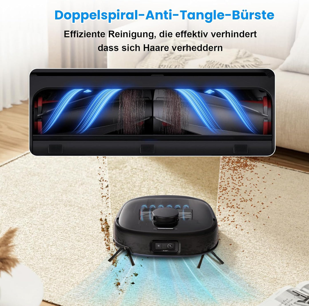 16 Stück Zubehörset für eufy E25 / E28 Omni Saugroboter mit 1 Paar Hauptbürsten, 4 Staubbeutel, 1 Wi