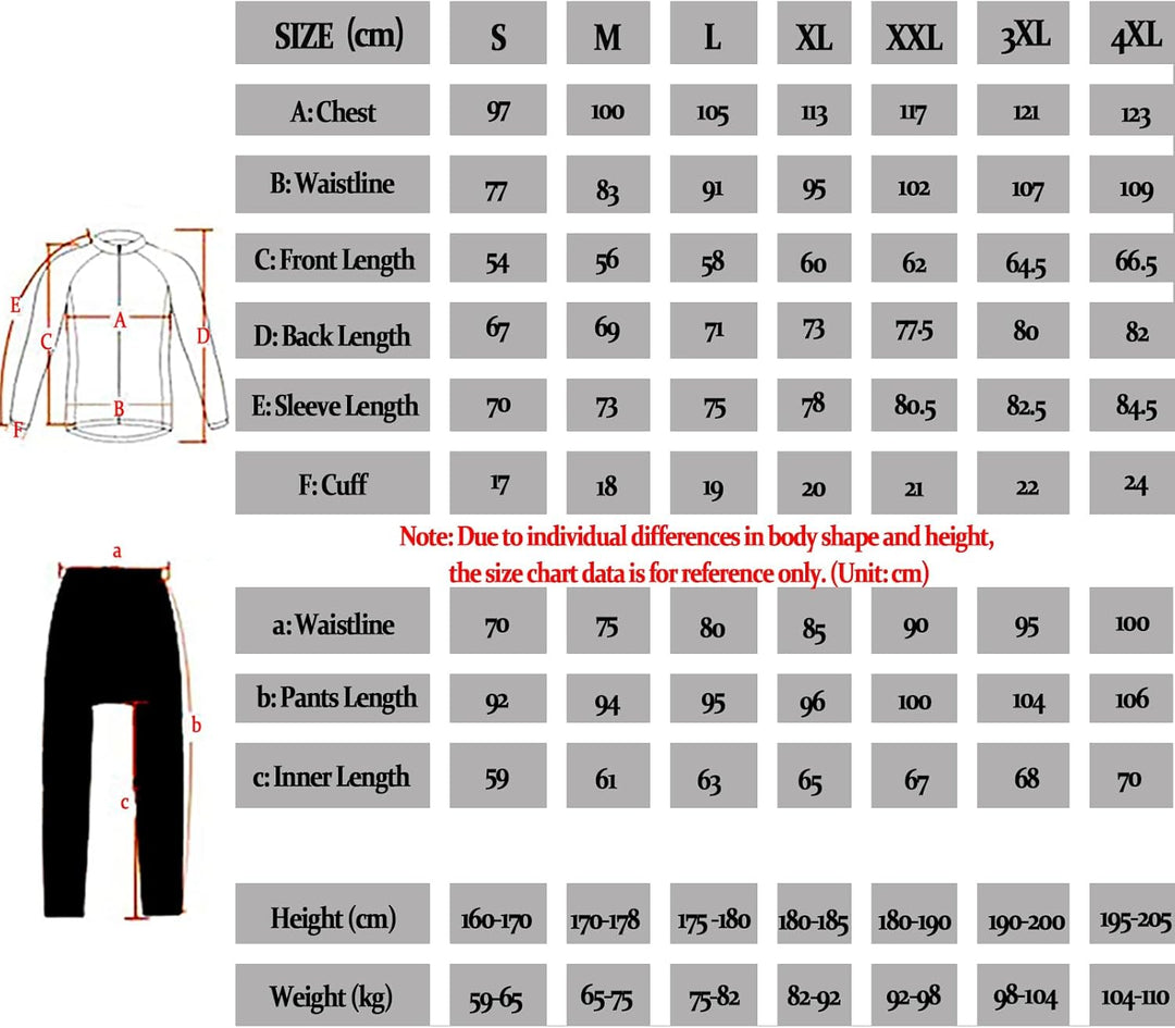 HOMTOL Radtrikot Set Herren Langarm Kurzarm Fahrradbekleidung Fahrradtrikot Triathlon Anzug Herren F