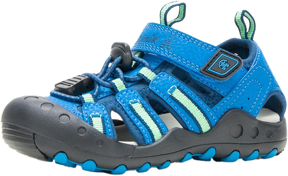 KAMIK Unisex-Kinder Crab Geschlossene Sandalen 25 EU Blue Green, 25 EU Blue Green