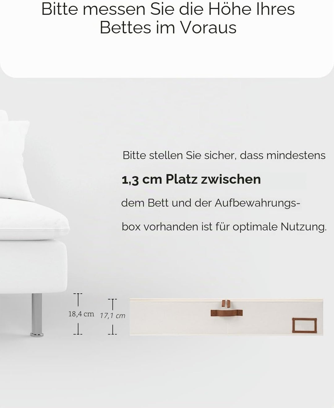 StorageWorks Unterbett Aufbewahrungsbox, extra Grosse Unterbettkommode mit Deckel, Stoff Unterbettbo