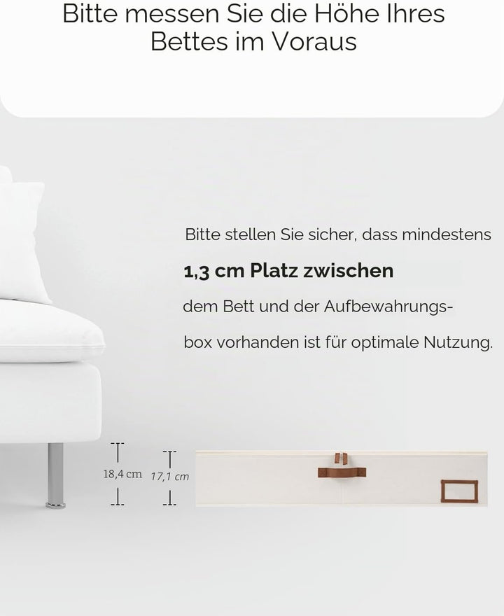 StorageWorks Unterbett Aufbewahrungsbox, extra Grosse Unterbettkommode mit Deckel, Stoff Unterbettbo