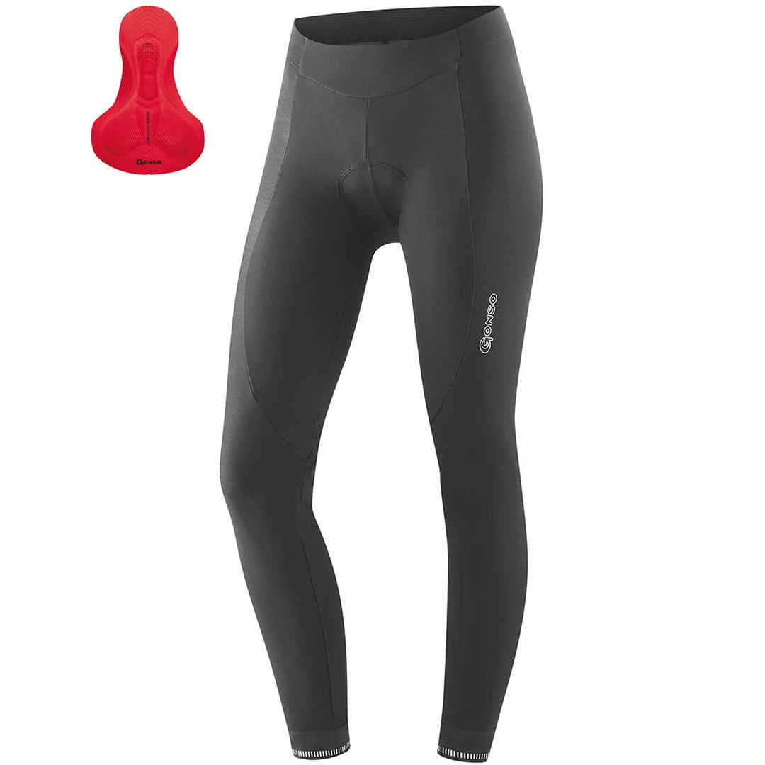 Gonso Damen Radhose (lang) Sitivo Tight W, Schwarz / Fire