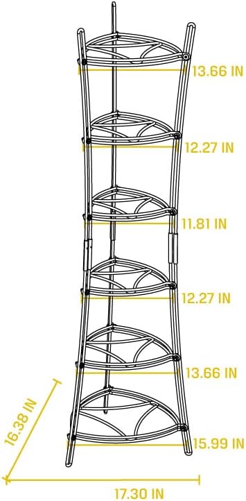 Lodge AW6T Kochgeschirr-Aufbewahrungsturm, 83 x 51 x 15 cm, Schwarz, Turm