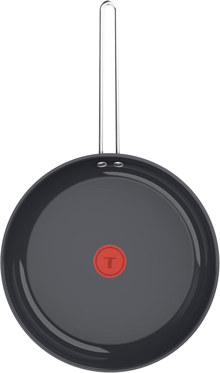 Tefal Nordica Edelstahl-Keramikpfanne 28 cm, Antihaftversiegelung, integrierter Thermo-Signal Temper
