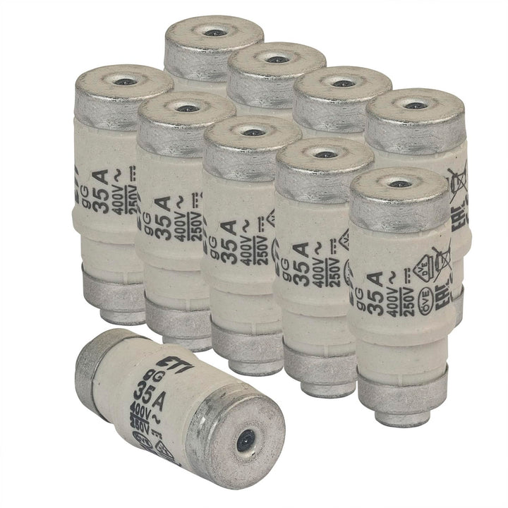 Sicherung NEOZED D01 und D02 10 bis 63 Ampère Blister mit 10 Stück Schmelzsicherungen träge als Ersa