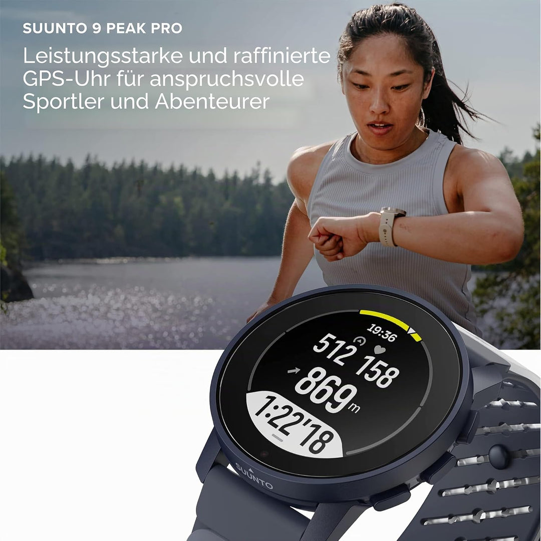 SUUNTO 9 Peak Multisport Uhr - Robust Outdoor Smartwatch, Saphirglas Bildschirm &amp; 100m Wasserdicht,