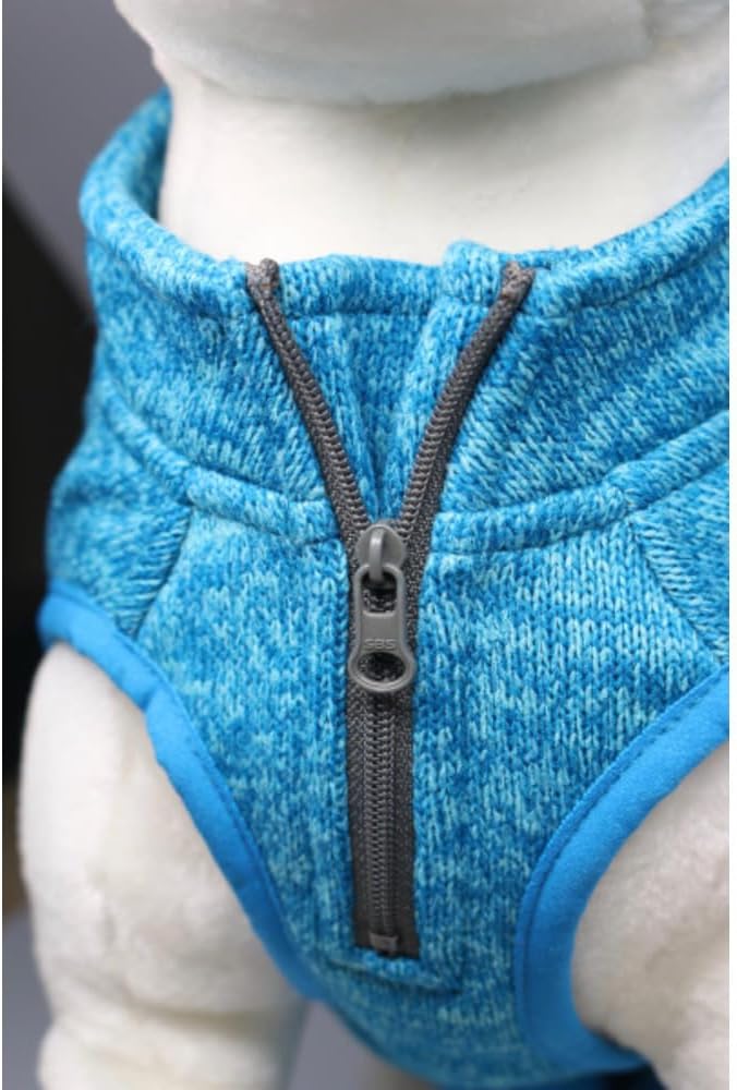 Kurgo Core Hunde-Pullover, Leichtes Fleece, Mit 2-Wege-Reissverschluss, Mit Hundegeschirr kompatibel