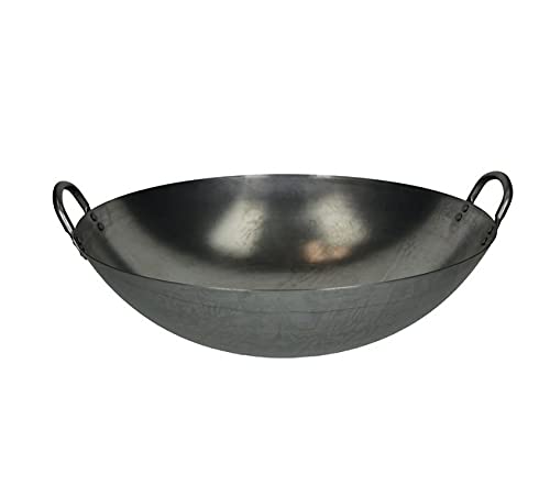 Wok 43cm runder Boden Eisenwok Wokpfanne original asiatisch Privat/Gastronomie Rundwok