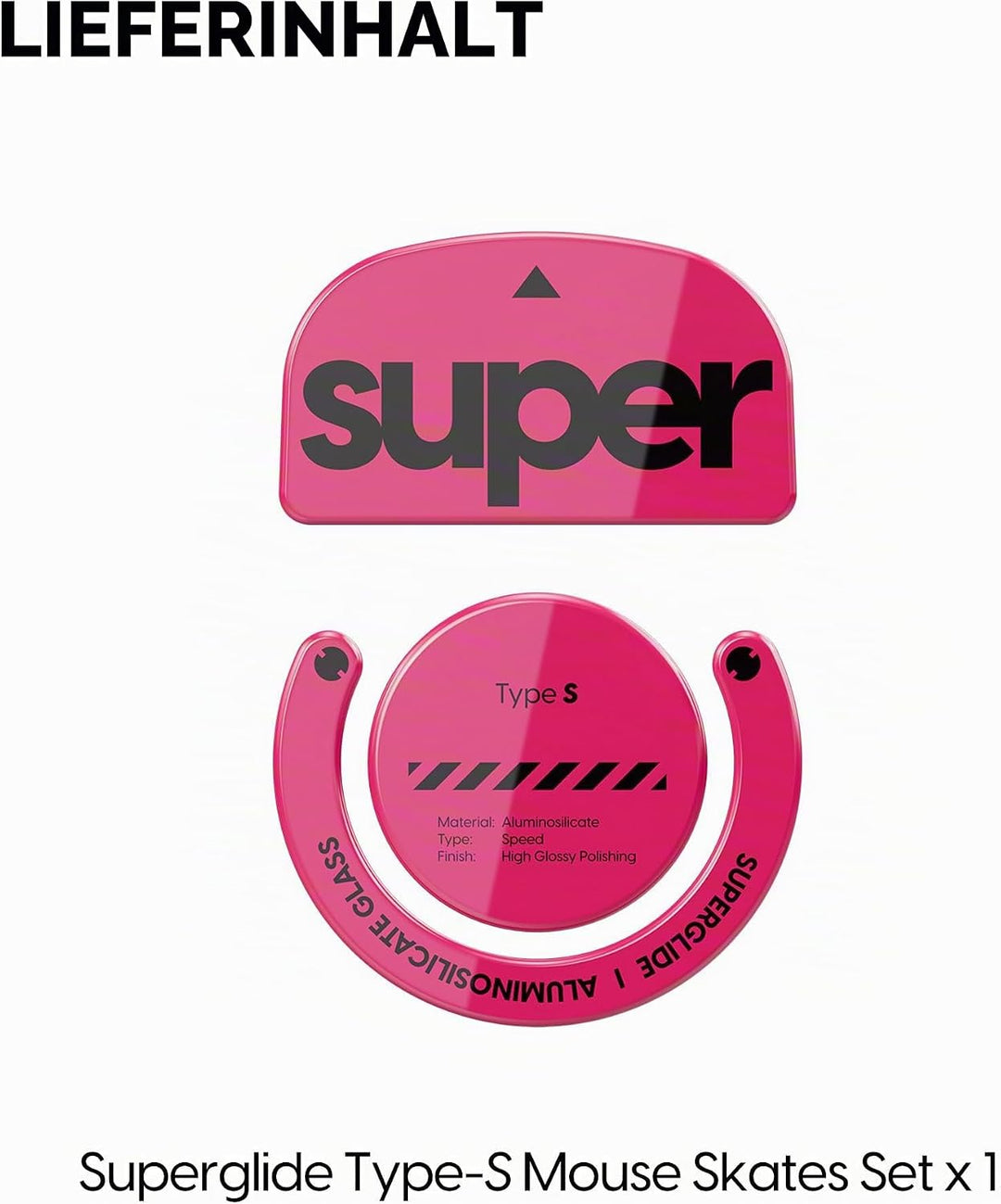 Superglide: Schnellste und geschmeidigste Mausfüsse/Skates aus ultrastarkem, makellosem Glas, supers