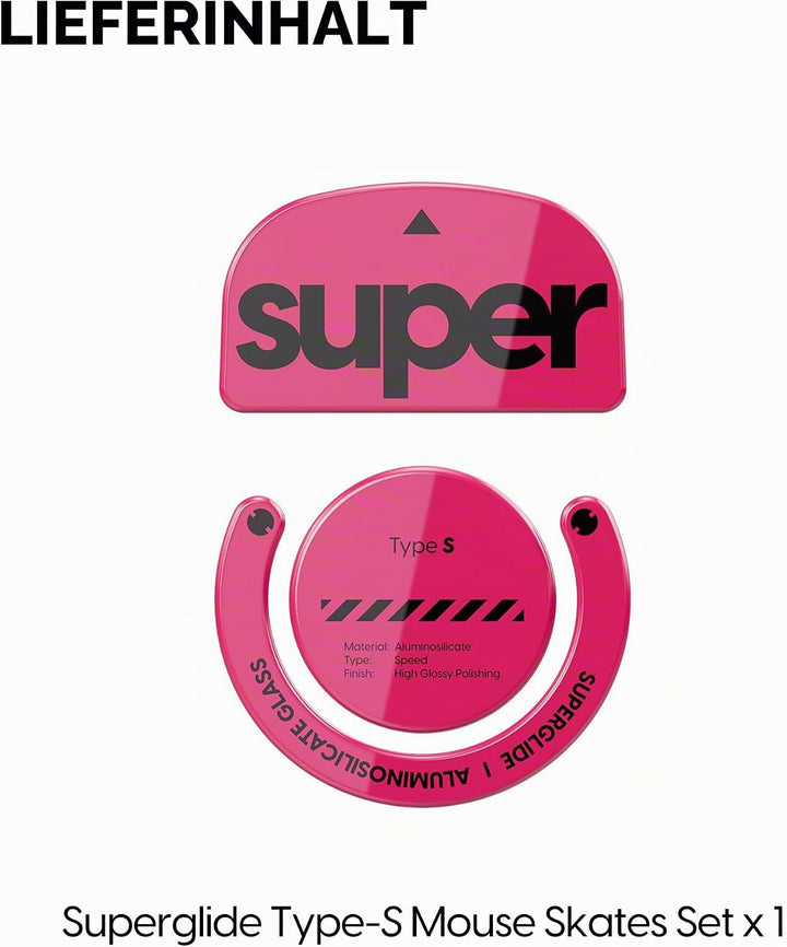 Superglide: Schnellste und geschmeidigste Mausfüsse/Skates aus ultrastarkem, makellosem Glas, supers