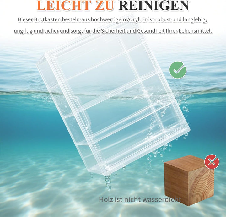 Gute Brotkasten Gross Transparente Brotbox - 4 Schichten Einstellbar Brotaufbewahrungsbox Acrylbox m