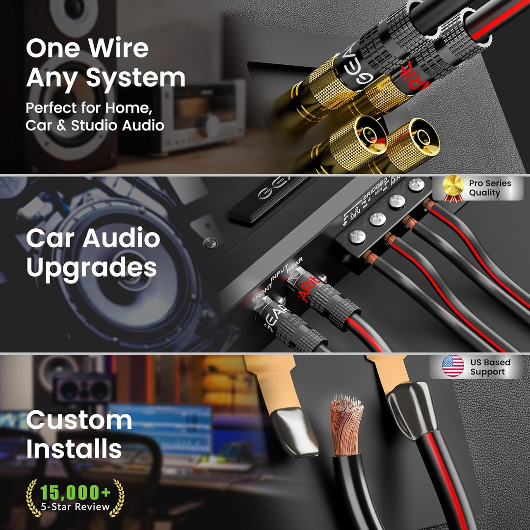 14 AWG Lautsprecherkabel, GearIT Pro Series 14 AWG (50 Fuss / 15,24 Meter) - Ideal geeignet für Heim