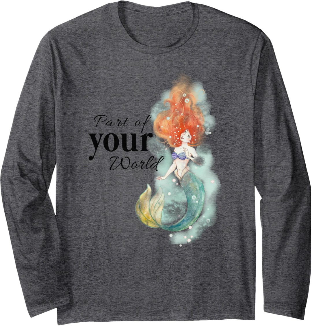 Disney Little Mermaid Ariel Your World Watercolor Langarmshirt