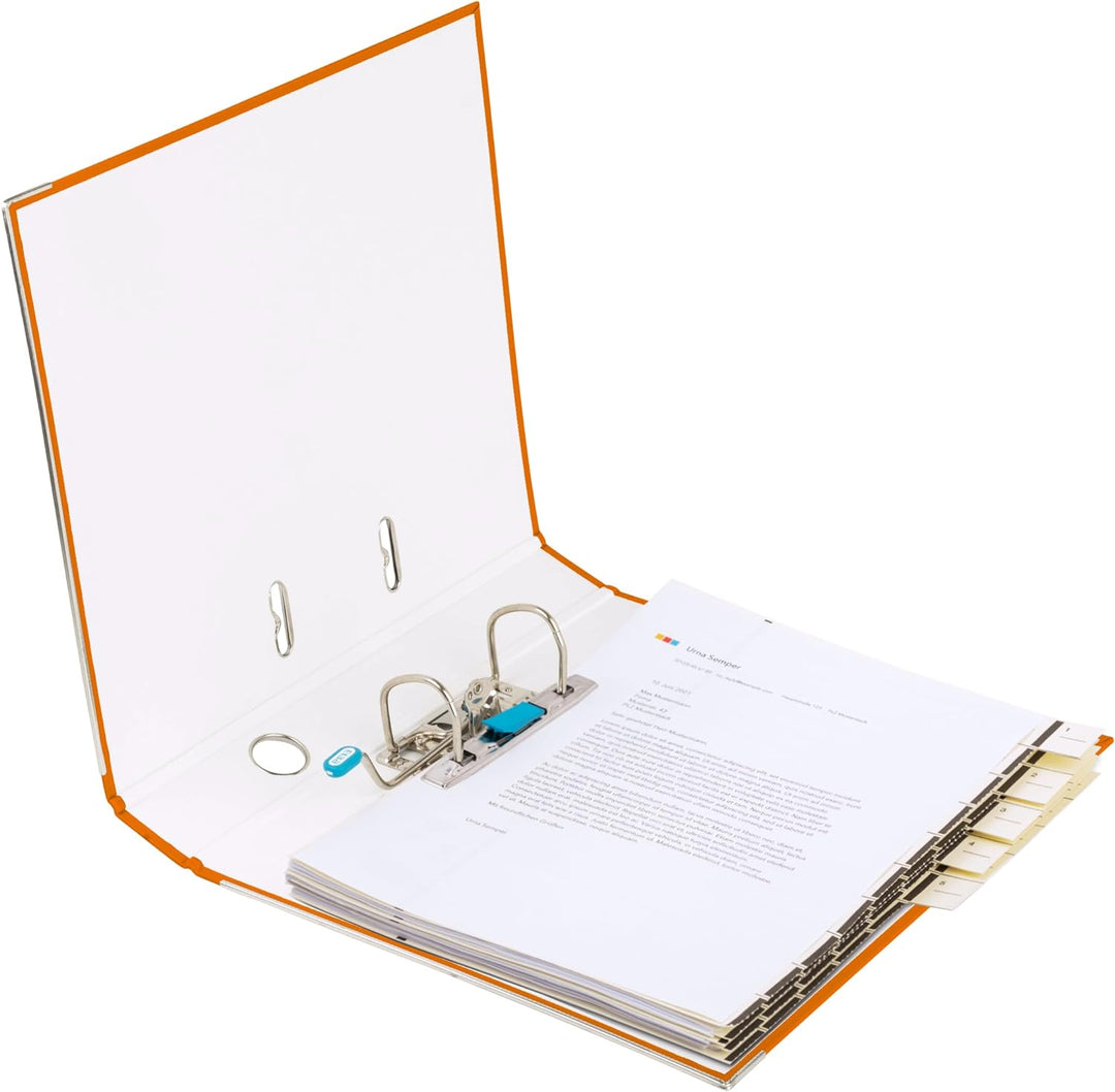 Elba Ordner A4, Smart Pro, 5 cm schmal, Kunststoff aussen, orange, 10 Stück, orange