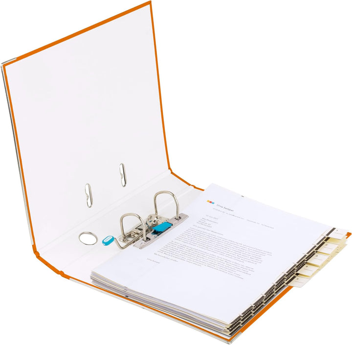 Elba Ordner A4, Smart Pro, 5 cm schmal, Kunststoff aussen, orange, 10 Stück, orange