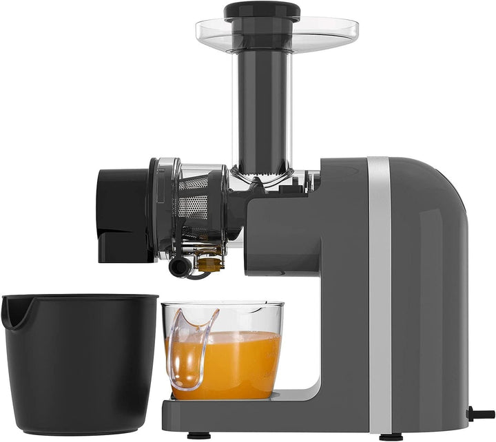 Slow Juicer mit 200W Motor, leise, Umkehrfunktion, schonende Saftpresse, langsame Rotation, einfache