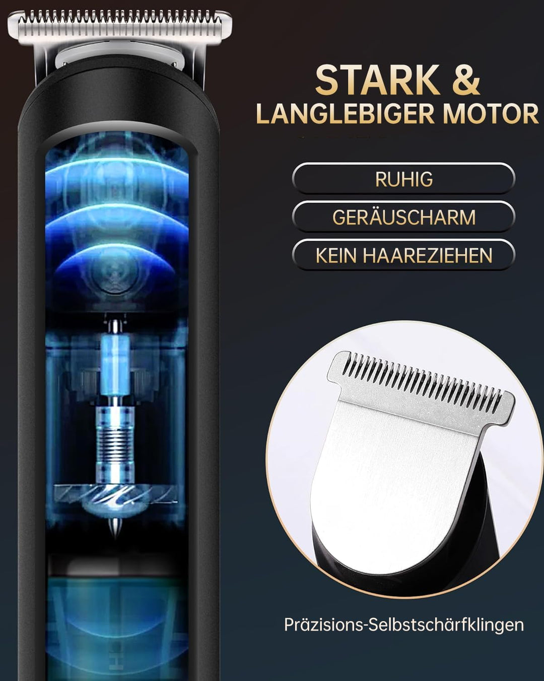 PRITECH Haarschneidemaschine für Gesicht und Kopf Herren Haarschneider, Barttrimmer für Männer, Elek