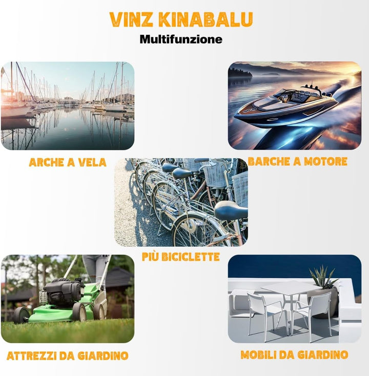 VINZ Kinabalu Kabelschloss / Schlaufenkabel ø12mm | 10 meter lang | Stahlseil mit Schloss mit Kunsts